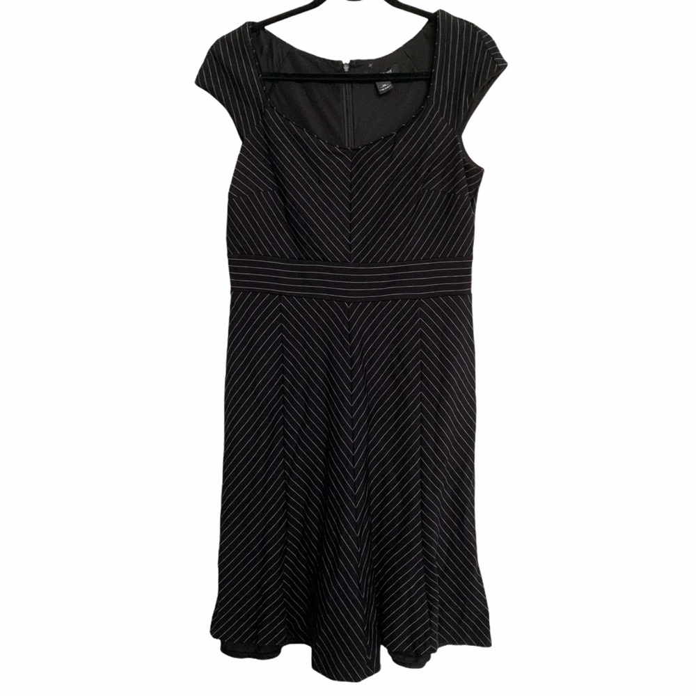 White House Black Market striped a line dress 10